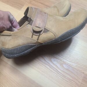 Clarks Brown Leather Slip-On Loafers